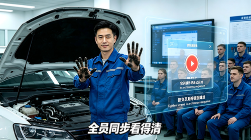 AI功能科普|职教出海专项功能、AI手势感知控制系统:在二氧化碳气体保护焊课上的用法与落地建议 · 示教与观看场景