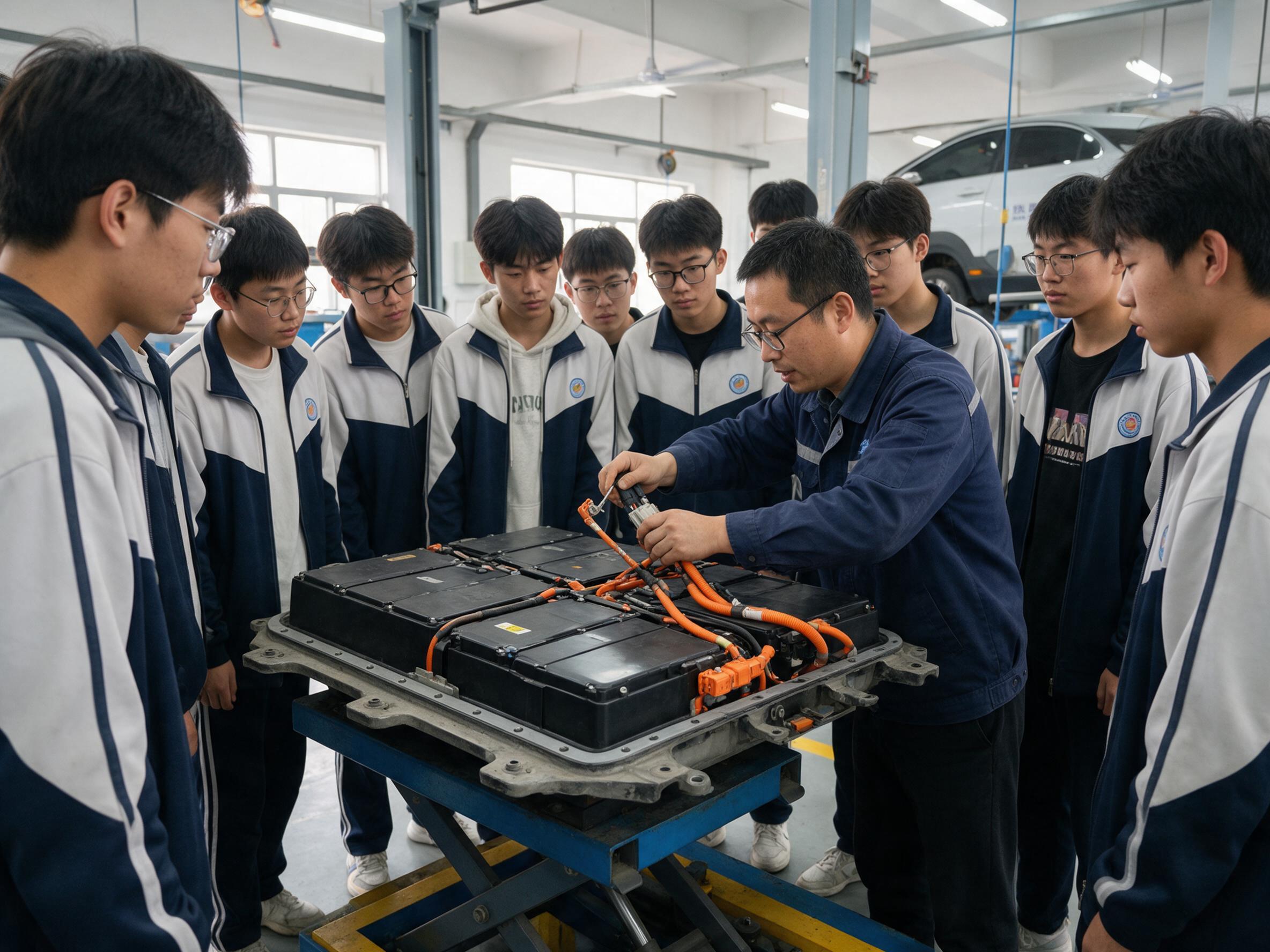 汽车运用与维修实验室建设|痛点现状:工位分散,围观教学与安全管理难兼顾